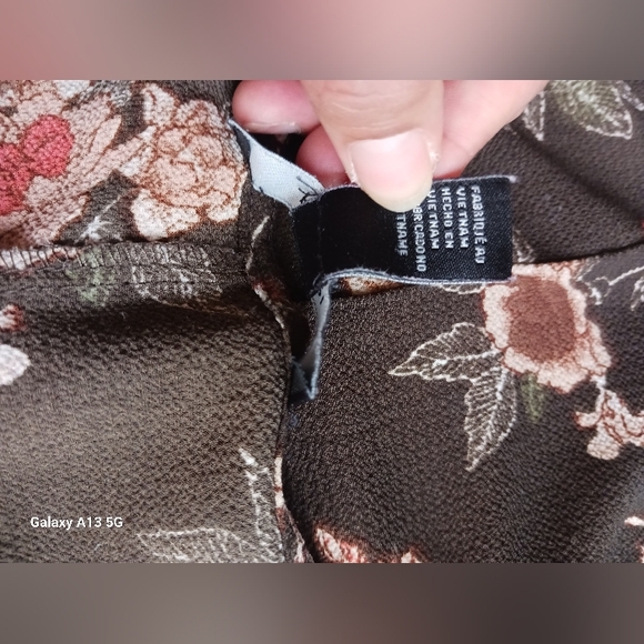 Floral printed spaghetti strap boho mini dress. Sz:S.color brown Forever 21 - Picture 4 of 7